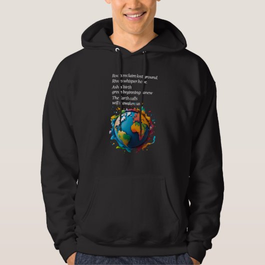 Veste À Capuche "L'appel de la Terre : allons-nous écouter" ? Écol (Devant)