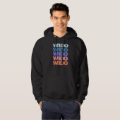Veste À Capuche Largeur de conception de texte répétitif moderne (Devant entier)
