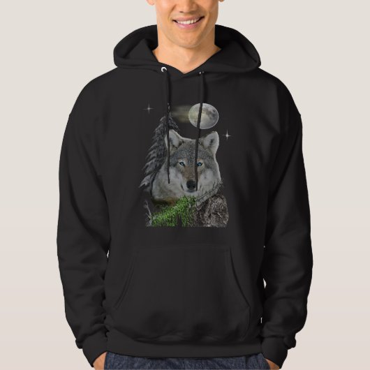 Veste À Capuche L'art loup (Devant)