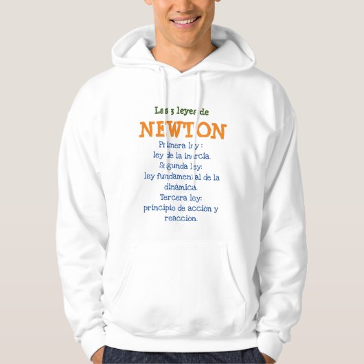 Veste À Capuche las 3 leyes de Newton (Devant)