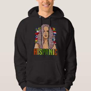 Veste À Capuche Latina femme Hispanique Mois du patrimoine Pays la