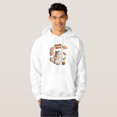 Veste À Capuche Latte d'automne du citrouille Ghost (Devant entier)