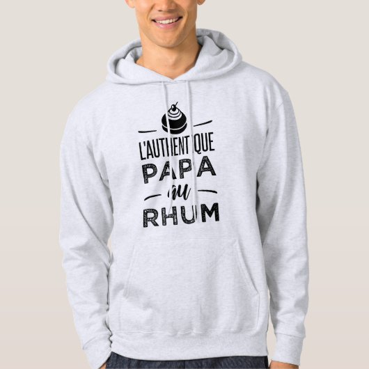 Veste À Capuche L'authentique papa au rhum (Devant)