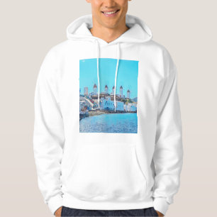 Veste À Capuche ldp MYKONOS - vue de la mer des moulins à vent -