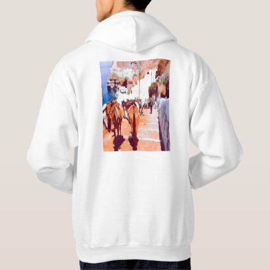 Veste À Capuche ldp SANTORINI - Sentier des ânes - Fira - (Dos)