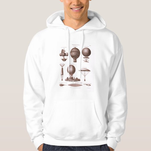 Veste À Capuche Le ballon à air chaud historique conçoit l'image (Devant)