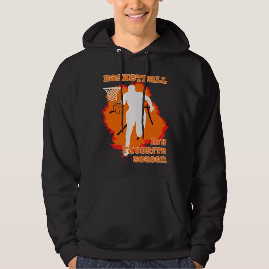 Veste À Capuche Le Basket Est Ma Saison Préférée (Devant)