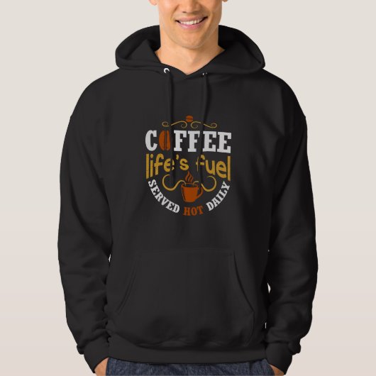 Veste À Capuche Le café, carburant de la vie (Devant)