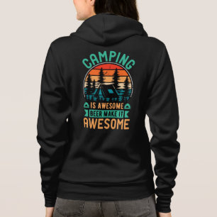 Veste À Capuche Le camping est génial, la bière le rend encore mei