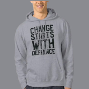 Veste À Capuche Le changement commence avec le sweat-shirt Defianc
