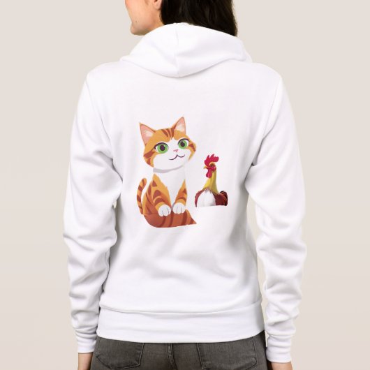 Veste À Capuche Le chat et le poulet (Dos)