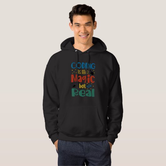 Veste À Capuche Le Codage Est Comme Le Programmeur De Codeur Magiq (Devant entier)