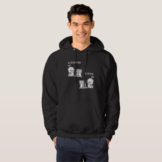 Veste À Capuche Le Code Fonctionne Pourquoi Programmeur Ordinateur (Devant entier)
