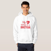 Veste À Capuche Le coeur appartient au docteur (Devant entier)