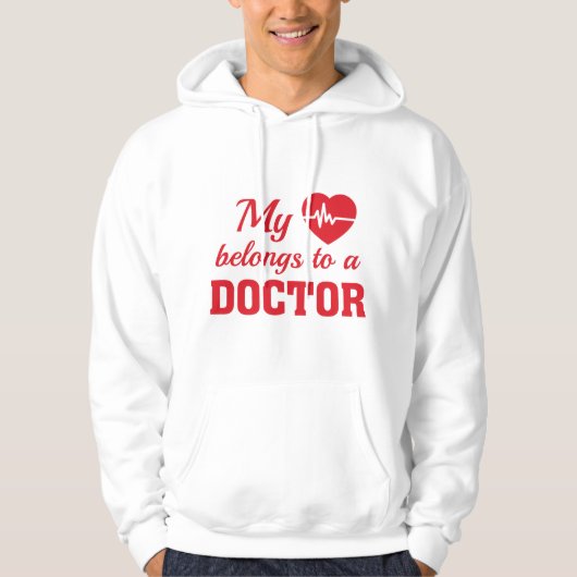 Veste À Capuche Le coeur appartient au docteur (Devant)