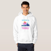 Veste À Capuche Le demain d'hier - Conception Rétro Synthwave (Devant entier)