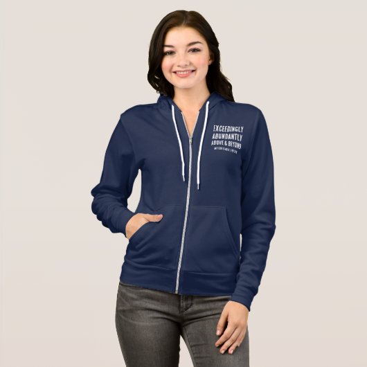 Veste À Capuche LE DIEU chrétien EST CAPABLE D'UNE FAÇON EXCEPTION (Devant entier)