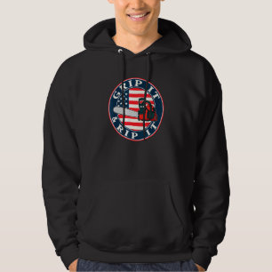 Veste À Capuche Le Drapeau Américain De La tronçonneuse L'Accroche