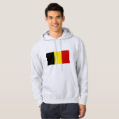 Veste À Capuche Le drapeau de la Belgique (Devant entier)
