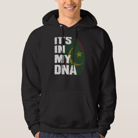 Veste À Capuche Le drapeau mauritanien est dans mon ADN (Devant)
