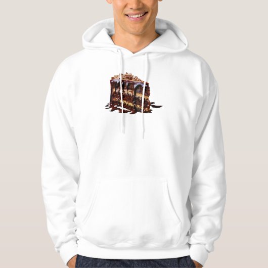 Veste À Capuche Le gâteau au chocolat multi-couche indulgent de Sl (Devant)