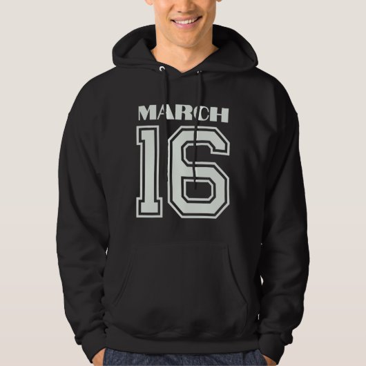 Veste À Capuche Le Meilleur Cadeau Pour Anniversaire Mars 16 (Devant)