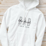 Veste À Capuche Le meilleur papa depuis 20XX Moderne Simple Preppy<br><div class="desc">Ce design simple et moderne est composé de la typographie de san serif.</div>