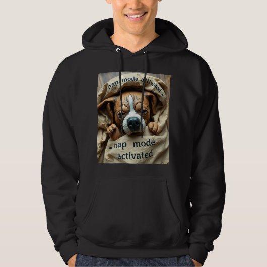 Veste À Capuche Le mode de sieste de chien activé est un design mi (Devant)