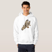 Veste À Capuche Le rouge coupé la queue colporte le T-shirt (Devant entier)