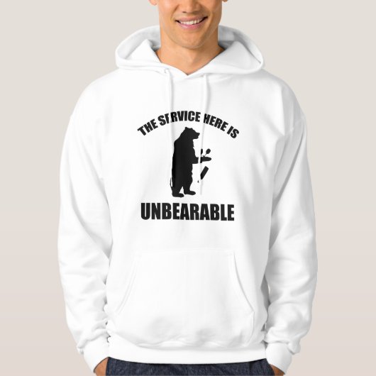 Veste À Capuche Le Service Ici Est Insupportable (Devant)