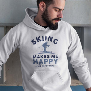 Veste À Capuche Le Ski Me Rend Heureux De Vous Pas Tant