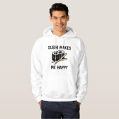 Veste À Capuche Le Sushi Me Rend Heureux (Devant entier)