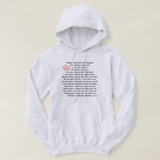 Veste À Capuche Le Symbole des Apôtres (Design devant)
