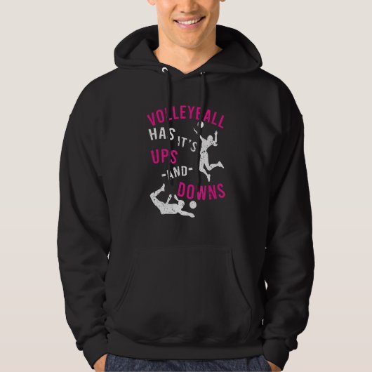 Veste À Capuche Le volley-ball c'est Ups et Downs Apparel (Devant)
