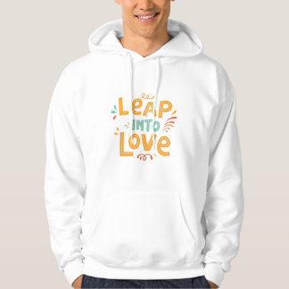 Veste À Capuche Leap In Love - Typographie Colorée À La Main