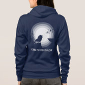 Veste À Capuche Learn to Fight Alone – Lion Under Moonlight (Dos)