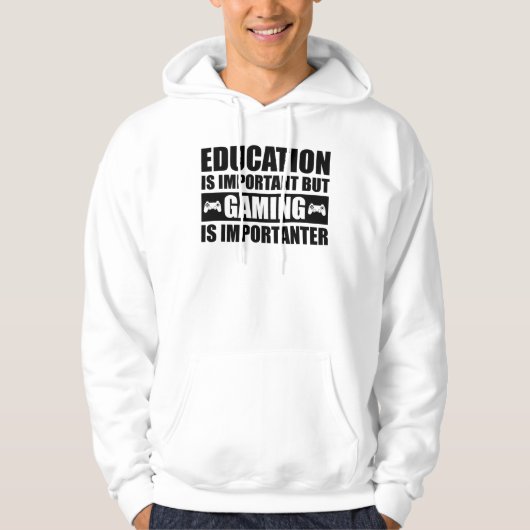 Veste À Capuche L'Éducation Est Importante, Mais Le Jeu Est Import (Devant)