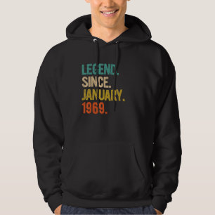 Veste À Capuche Légende depuis janvier 1969 54 Ans 54e Naissance