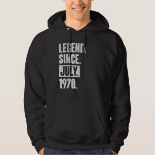 Veste À Capuche Légende depuis juillet 1970 52 ans 52e anniversair