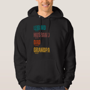 Veste À Capuche Légende Mari papa grand-père Customisé Années Rétr