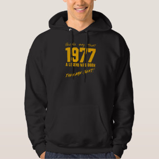 Veste À Capuche Légende Né en 1977 Anniversaire Vintage Célébratio