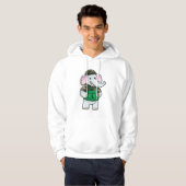 Veste À Capuche L'éléphant comme soldat avec uniforme et casque (Devant entier)