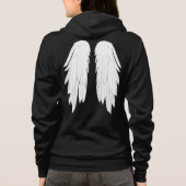 Veste À Capuche Les ailes de l'ange et une phrase ludique sur un d (Dos)
