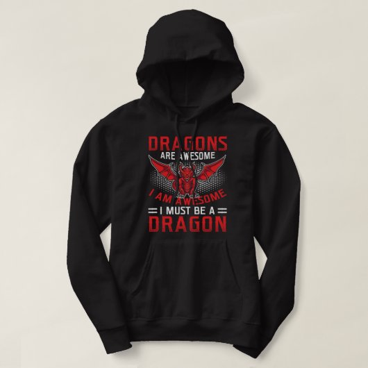 Veste À Capuche Les dragons sont géniaux Amoureux des Dragons (Design devant)