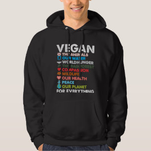 Veste À Capuche Les droits des animaux de Vegan protègent la plan
