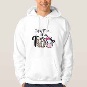 Veste À Capuche Les enfants Moo Moo Je suis deux Vache mignonne 2e