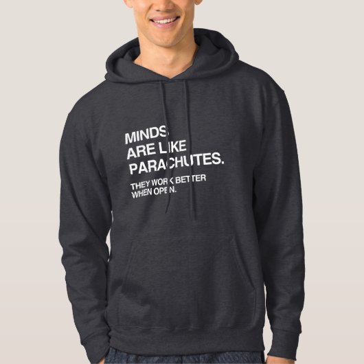 VESTE À CAPUCHE LES ESPRITS SONT COMME LES PARACHUTES (Devant)