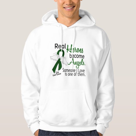 Veste À Capuche Les héros deviennent Cancer de foie d'anges (Devant)