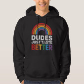 Veste À Capuche Les mecs Goûtent Mieux Drôle Gay Rainbow LGBTQ (Devant)