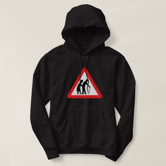Veste À Capuche Les personnes âgées de PRÉCAUTION - poteau de (Design devant)